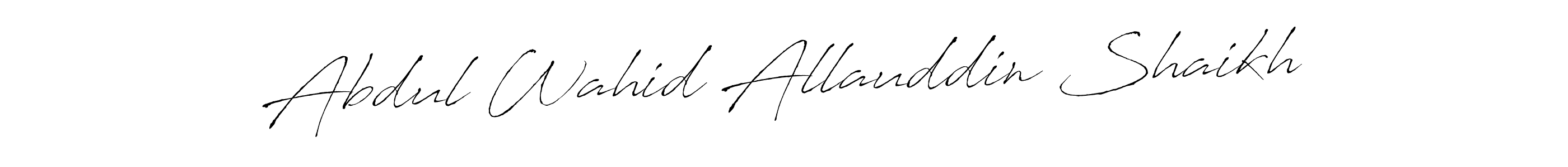 How to make Abdul Wahid Allauddin Shaikh name signature. Use Antro_Vectra style for creating short signs online. This is the latest handwritten sign. Abdul Wahid Allauddin Shaikh signature style 6 images and pictures png