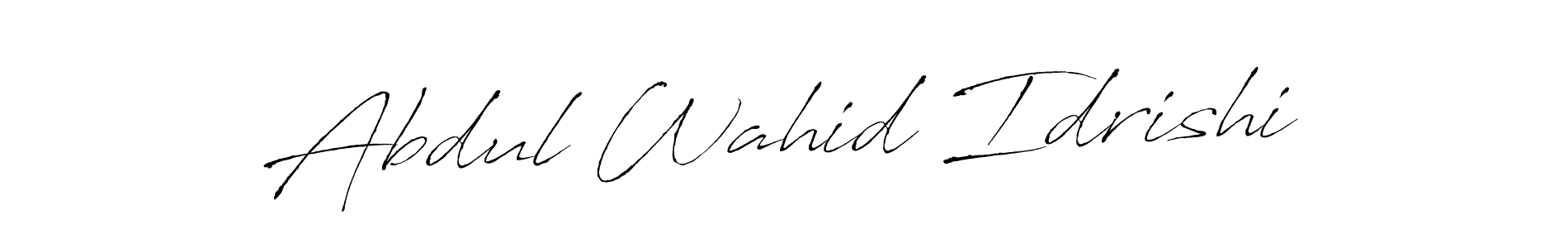 How to make Abdul Wahid Idrishi name signature. Use Antro_Vectra style for creating short signs online. This is the latest handwritten sign. Abdul Wahid Idrishi signature style 6 images and pictures png