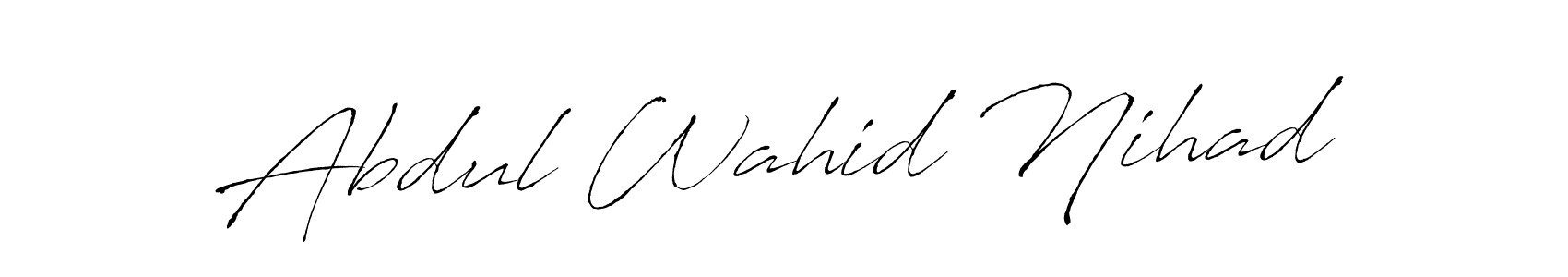 You should practise on your own different ways (Antro_Vectra) to write your name (Abdul Wahid Nihad) in signature. don't let someone else do it for you. Abdul Wahid Nihad signature style 6 images and pictures png