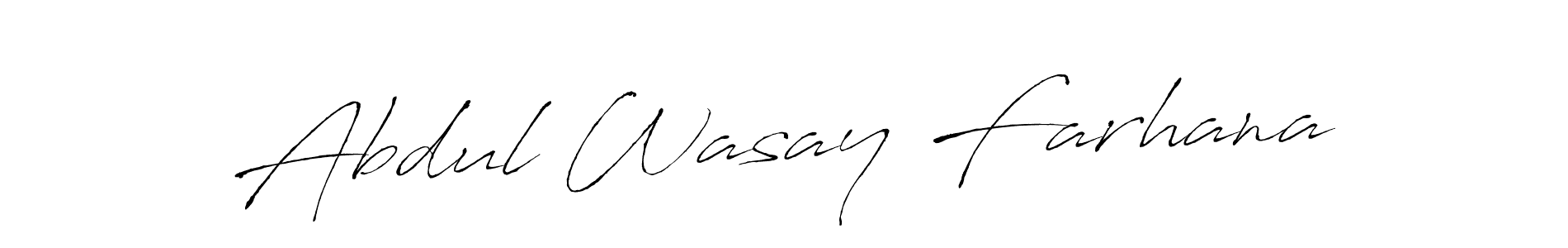 Also You can easily find your signature by using the search form. We will create Abdul Wasay Farhana name handwritten signature images for you free of cost using Antro_Vectra sign style. Abdul Wasay Farhana signature style 6 images and pictures png