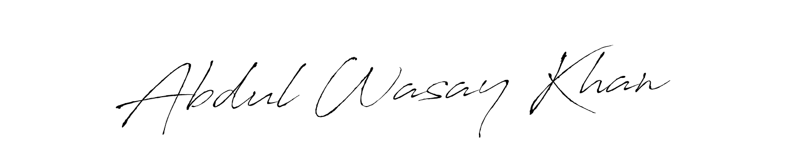 Abdul Wasay Khan stylish signature style. Best Handwritten Sign (Antro_Vectra) for my name. Handwritten Signature Collection Ideas for my name Abdul Wasay Khan. Abdul Wasay Khan signature style 6 images and pictures png