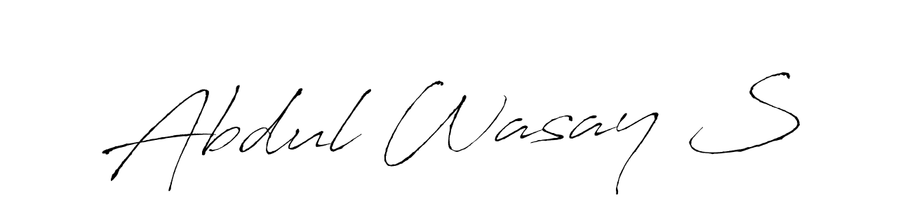 Antro_Vectra is a professional signature style that is perfect for those who want to add a touch of class to their signature. It is also a great choice for those who want to make their signature more unique. Get Abdul Wasay S name to fancy signature for free. Abdul Wasay S signature style 6 images and pictures png
