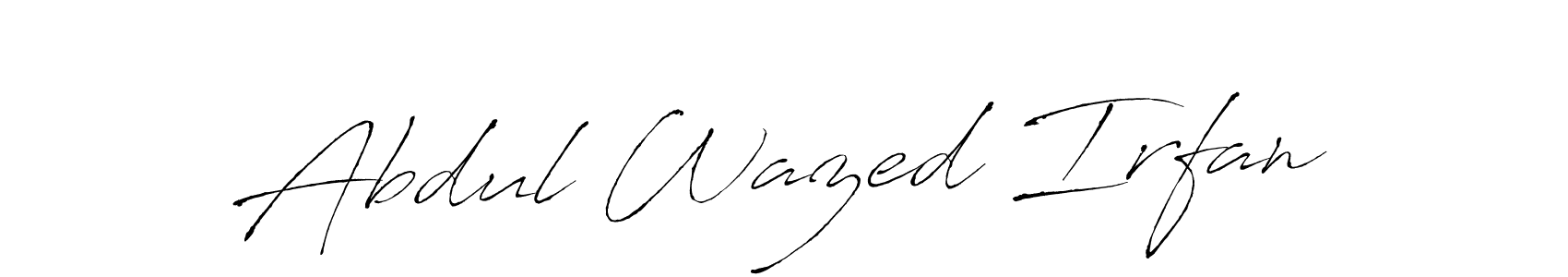 Antro_Vectra is a professional signature style that is perfect for those who want to add a touch of class to their signature. It is also a great choice for those who want to make their signature more unique. Get Abdul Wazed Irfan name to fancy signature for free. Abdul Wazed Irfan signature style 6 images and pictures png