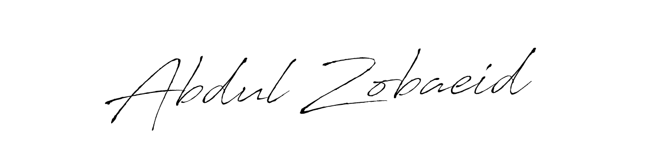 How to make Abdul Zobaeid name signature. Use Antro_Vectra style for creating short signs online. This is the latest handwritten sign. Abdul Zobaeid signature style 6 images and pictures png