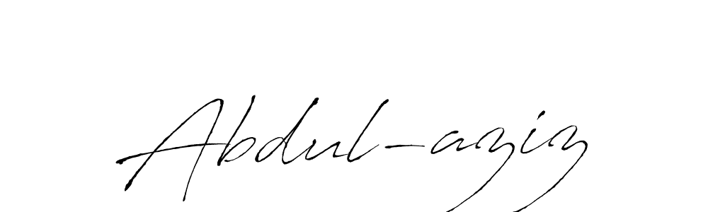 Create a beautiful signature design for name Abdul-aziz. With this signature (Antro_Vectra) fonts, you can make a handwritten signature for free. Abdul-aziz signature style 6 images and pictures png