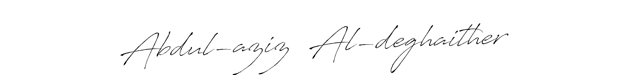 Create a beautiful signature design for name Abdul-aziz  Al-deghaither. With this signature (Antro_Vectra) fonts, you can make a handwritten signature for free. Abdul-aziz  Al-deghaither signature style 6 images and pictures png