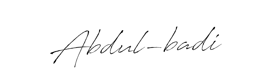 Make a beautiful signature design for name Abdul-badi . With this signature (Antro_Vectra) style, you can create a handwritten signature for free. Abdul-badi  signature style 6 images and pictures png