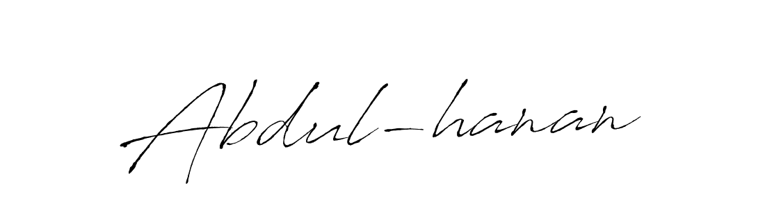 Abdul-hanan stylish signature style. Best Handwritten Sign (Antro_Vectra) for my name. Handwritten Signature Collection Ideas for my name Abdul-hanan. Abdul-hanan signature style 6 images and pictures png