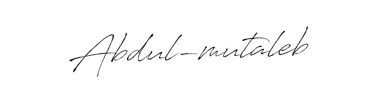 How to make Abdul-mutaleb name signature. Use Antro_Vectra style for creating short signs online. This is the latest handwritten sign. Abdul-mutaleb signature style 6 images and pictures png