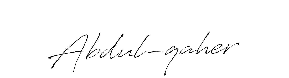 Make a beautiful signature design for name Abdul-qaher. With this signature (Antro_Vectra) style, you can create a handwritten signature for free. Abdul-qaher signature style 6 images and pictures png