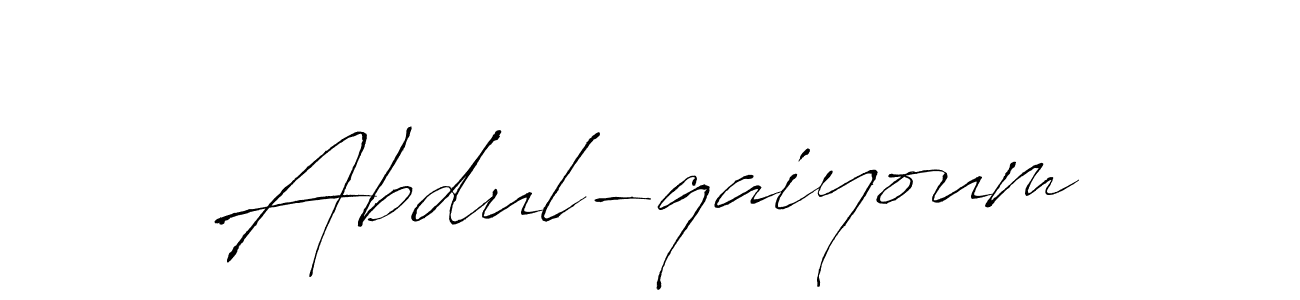 Make a beautiful signature design for name Abdul-qaiyoum. With this signature (Antro_Vectra) style, you can create a handwritten signature for free. Abdul-qaiyoum signature style 6 images and pictures png