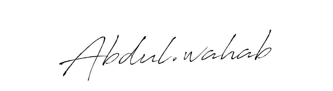 Also we have Abdul.wahab name is the best signature style. Create professional handwritten signature collection using Antro_Vectra autograph style. Abdul.wahab signature style 6 images and pictures png