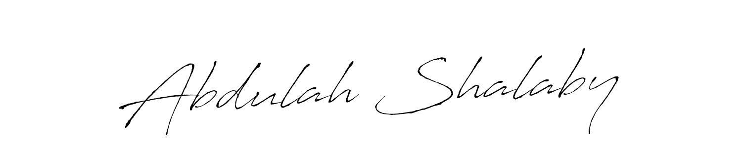 How to make Abdulah Shalaby name signature. Use Antro_Vectra style for creating short signs online. This is the latest handwritten sign. Abdulah Shalaby signature style 6 images and pictures png