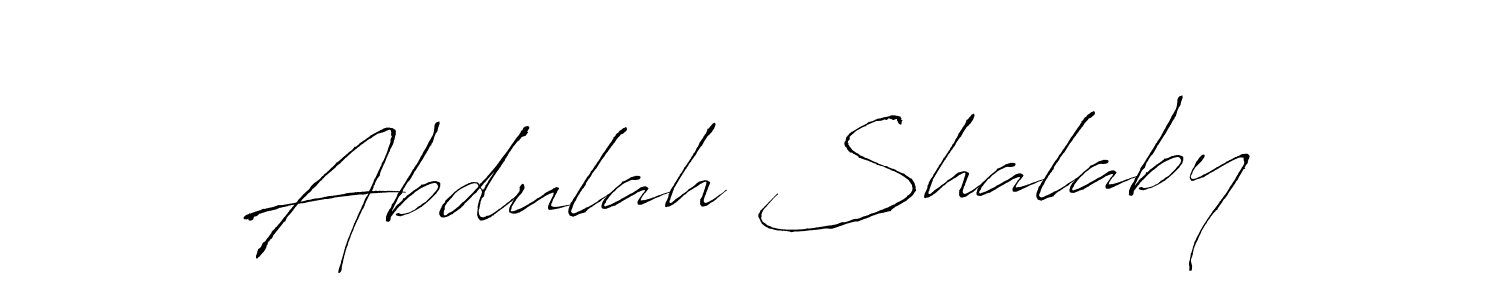 How to make Abdulah Shalaby name signature. Use Antro_Vectra style for creating short signs online. This is the latest handwritten sign. Abdulah Shalaby signature style 6 images and pictures png