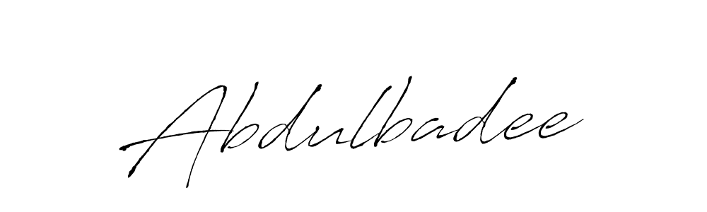 Create a beautiful signature design for name Abdulbadee. With this signature (Antro_Vectra) fonts, you can make a handwritten signature for free. Abdulbadee signature style 6 images and pictures png