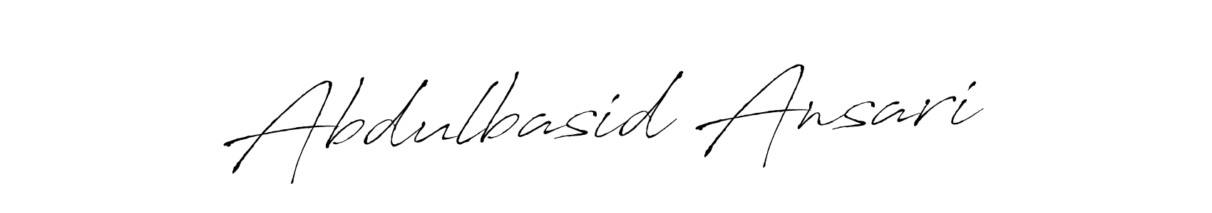 How to make Abdulbasid Ansari name signature. Use Antro_Vectra style for creating short signs online. This is the latest handwritten sign. Abdulbasid Ansari signature style 6 images and pictures png