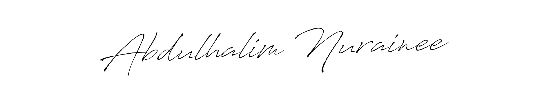 if you are searching for the best signature style for your name Abdulhalim Nurainee. so please give up your signature search. here we have designed multiple signature styles  using Antro_Vectra. Abdulhalim Nurainee signature style 6 images and pictures png