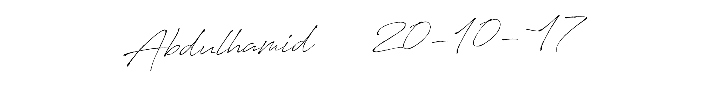 How to make Abdulhamid      20-10-`17 name signature. Use Antro_Vectra style for creating short signs online. This is the latest handwritten sign. Abdulhamid      20-10-`17 signature style 6 images and pictures png