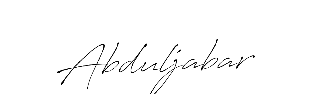 Make a beautiful signature design for name Abduljabar. With this signature (Antro_Vectra) style, you can create a handwritten signature for free. Abduljabar signature style 6 images and pictures png