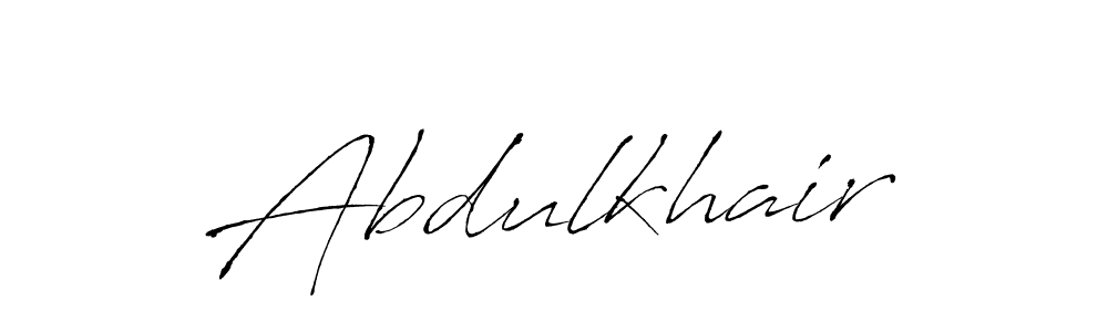 How to make Abdulkhair name signature. Use Antro_Vectra style for creating short signs online. This is the latest handwritten sign. Abdulkhair signature style 6 images and pictures png