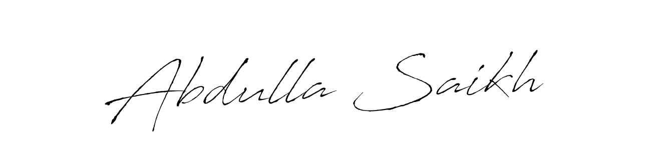 Make a beautiful signature design for name Abdulla Saikh. With this signature (Antro_Vectra) style, you can create a handwritten signature for free. Abdulla Saikh signature style 6 images and pictures png