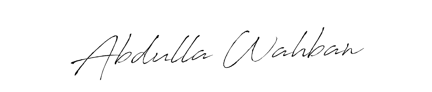 Make a beautiful signature design for name Abdulla Wahban. With this signature (Antro_Vectra) style, you can create a handwritten signature for free. Abdulla Wahban signature style 6 images and pictures png