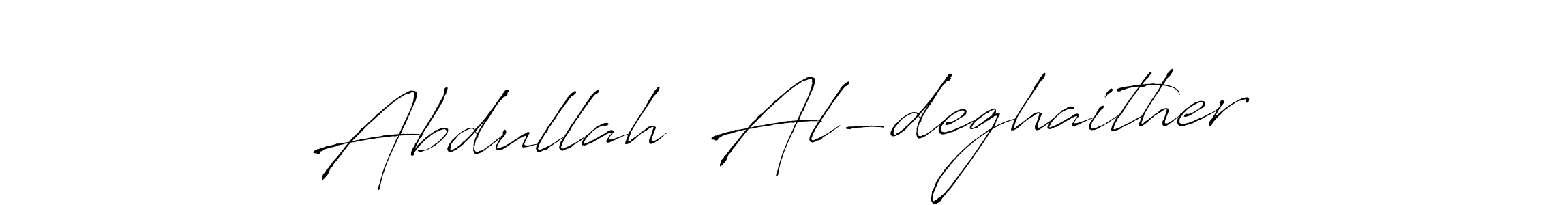 Make a beautiful signature design for name Abdullah  Al-deghaither. With this signature (Antro_Vectra) style, you can create a handwritten signature for free. Abdullah  Al-deghaither signature style 6 images and pictures png