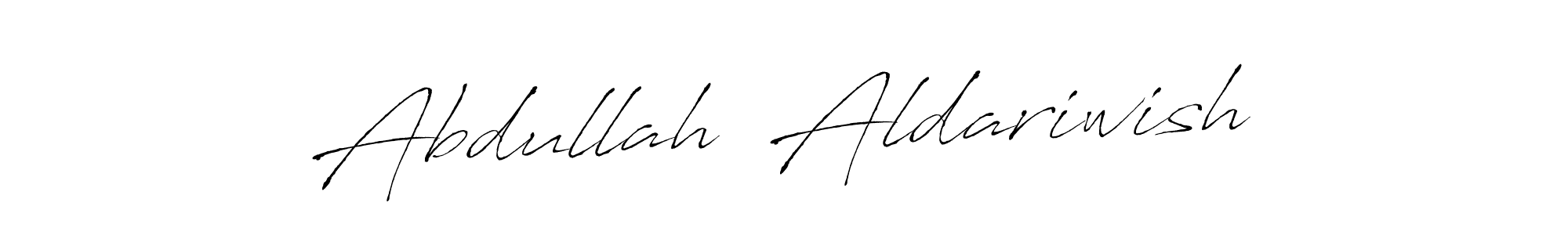 How to make Abdullah  Aldariwish name signature. Use Antro_Vectra style for creating short signs online. This is the latest handwritten sign. Abdullah  Aldariwish signature style 6 images and pictures png