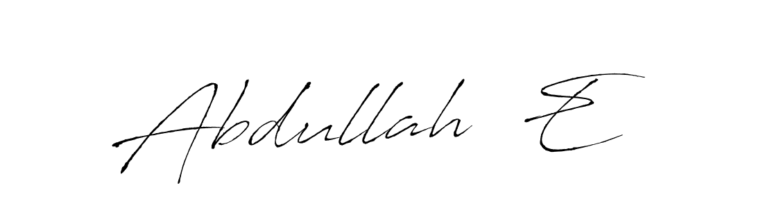 How to make Abdullah  E signature? Antro_Vectra is a professional autograph style. Create handwritten signature for Abdullah  E name. Abdullah  E signature style 6 images and pictures png