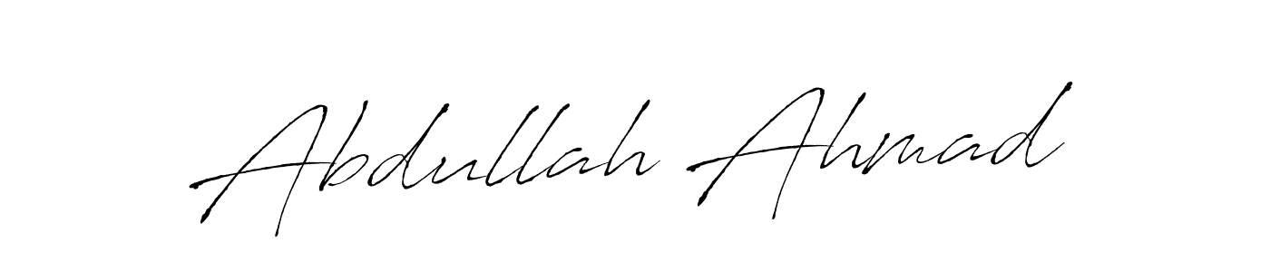 How to make Abdullah Ahmad name signature. Use Antro_Vectra style for creating short signs online. This is the latest handwritten sign. Abdullah Ahmad signature style 6 images and pictures png