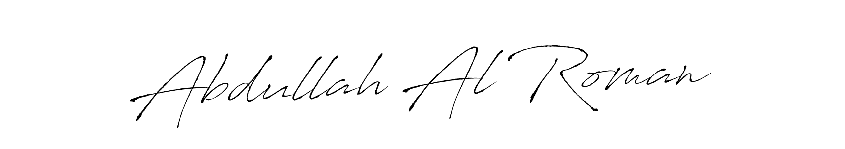 How to make Abdullah Al Roman name signature. Use Antro_Vectra style for creating short signs online. This is the latest handwritten sign. Abdullah Al Roman signature style 6 images and pictures png