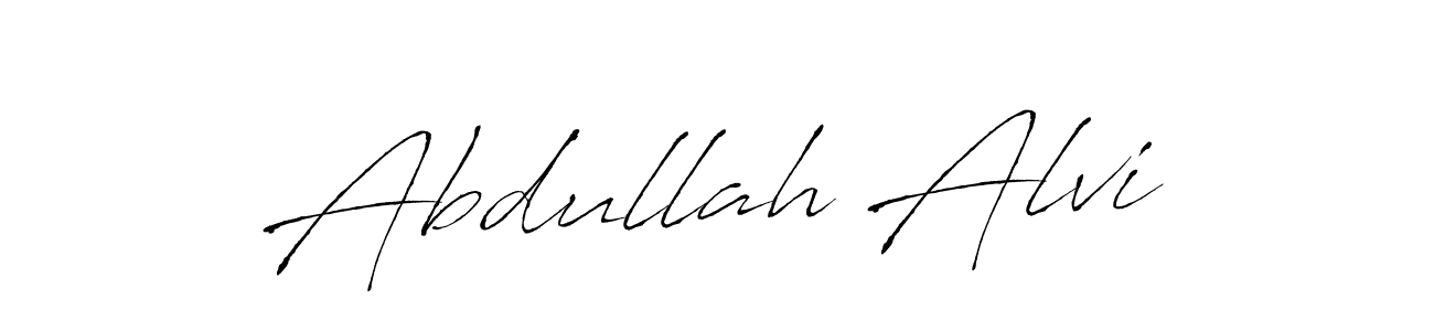 Design your own signature with our free online signature maker. With this signature software, you can create a handwritten (Antro_Vectra) signature for name Abdullah Alvi. Abdullah Alvi signature style 6 images and pictures png