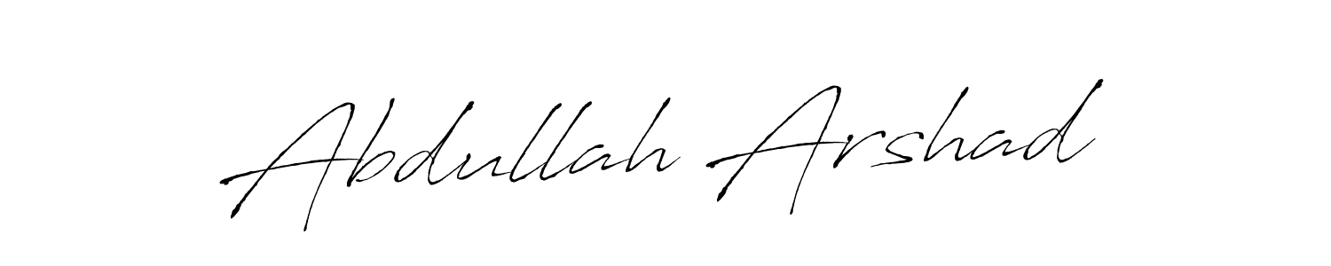 Abdullah Arshad stylish signature style. Best Handwritten Sign (Antro_Vectra) for my name. Handwritten Signature Collection Ideas for my name Abdullah Arshad. Abdullah Arshad signature style 6 images and pictures png