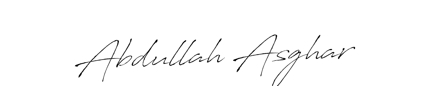 Make a beautiful signature design for name Abdullah Asghar. With this signature (Antro_Vectra) style, you can create a handwritten signature for free. Abdullah Asghar signature style 6 images and pictures png