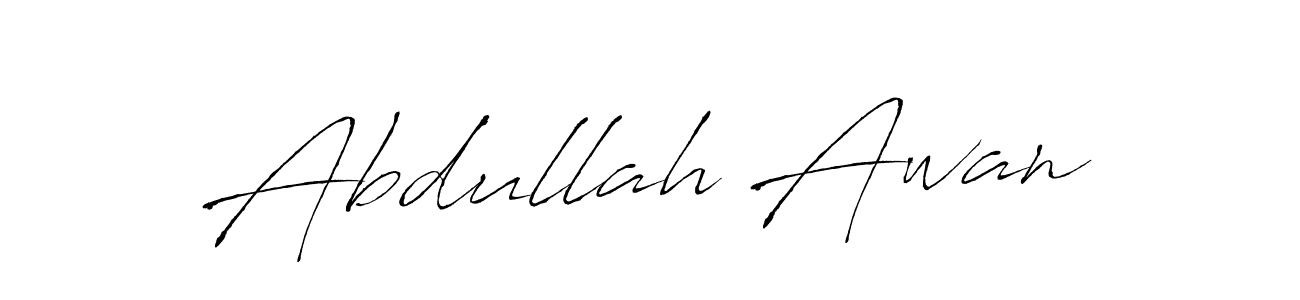 Make a beautiful signature design for name Abdullah Awan. With this signature (Antro_Vectra) style, you can create a handwritten signature for free. Abdullah Awan signature style 6 images and pictures png