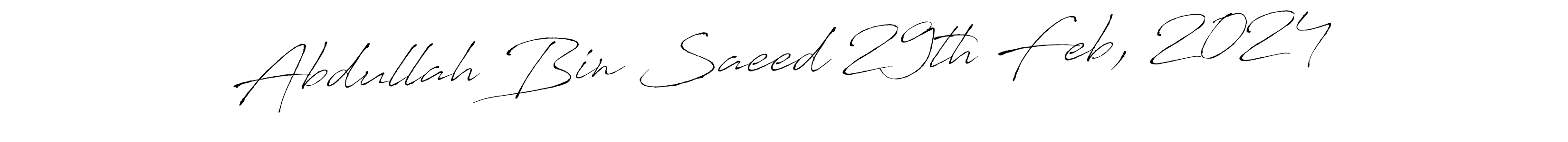 Make a beautiful signature design for name Abdullah Bin Saeed 29th Feb, 2024. Use this online signature maker to create a handwritten signature for free. Abdullah Bin Saeed 29th Feb, 2024 signature style 6 images and pictures png