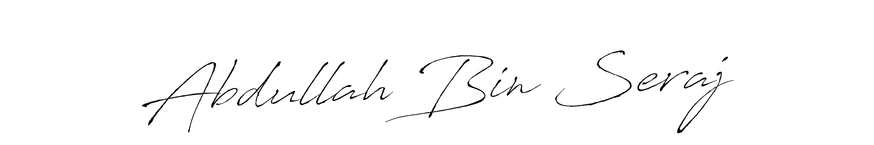 How to make Abdullah Bin Seraj name signature. Use Antro_Vectra style for creating short signs online. This is the latest handwritten sign. Abdullah Bin Seraj signature style 6 images and pictures png