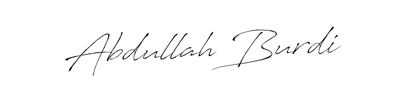Design your own signature with our free online signature maker. With this signature software, you can create a handwritten (Antro_Vectra) signature for name Abdullah Burdi. Abdullah Burdi signature style 6 images and pictures png