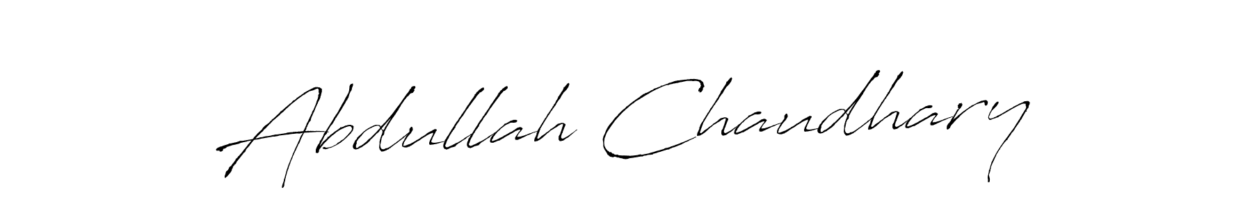Abdullah Chaudhary stylish signature style. Best Handwritten Sign (Antro_Vectra) for my name. Handwritten Signature Collection Ideas for my name Abdullah Chaudhary. Abdullah Chaudhary signature style 6 images and pictures png