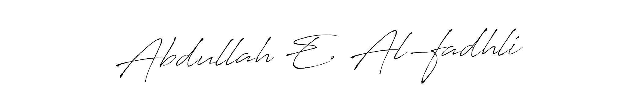 Create a beautiful signature design for name Abdullah E. Al-fadhli. With this signature (Antro_Vectra) fonts, you can make a handwritten signature for free. Abdullah E. Al-fadhli signature style 6 images and pictures png