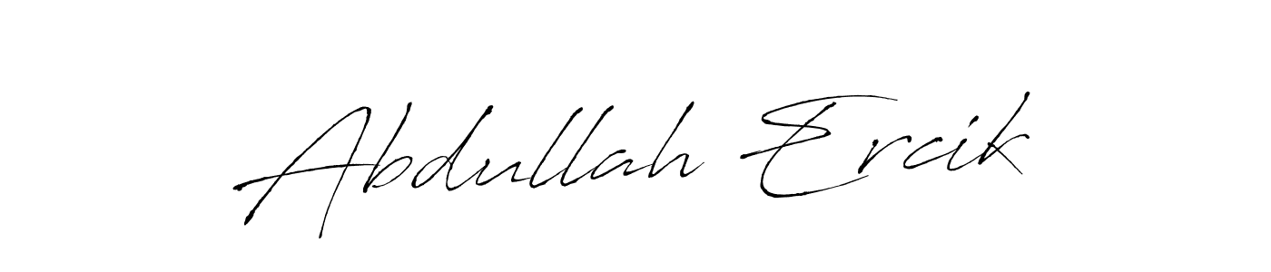 How to make Abdullah Ercik name signature. Use Antro_Vectra style for creating short signs online. This is the latest handwritten sign. Abdullah Ercik signature style 6 images and pictures png