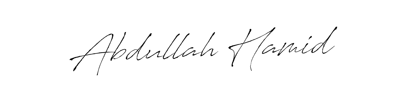 Design your own signature with our free online signature maker. With this signature software, you can create a handwritten (Antro_Vectra) signature for name Abdullah Hamid. Abdullah Hamid signature style 6 images and pictures png