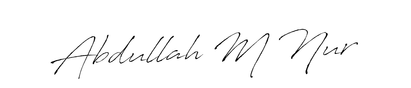 if you are searching for the best signature style for your name Abdullah M Nur. so please give up your signature search. here we have designed multiple signature styles  using Antro_Vectra. Abdullah M Nur signature style 6 images and pictures png