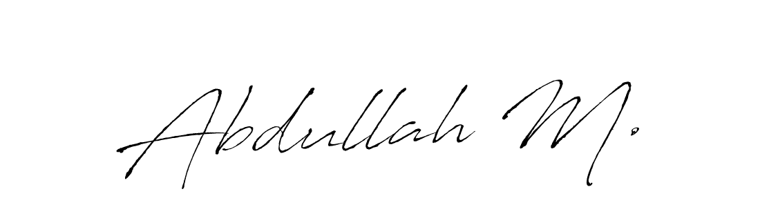 How to make Abdullah M. signature? Antro_Vectra is a professional autograph style. Create handwritten signature for Abdullah M. name. Abdullah M. signature style 6 images and pictures png