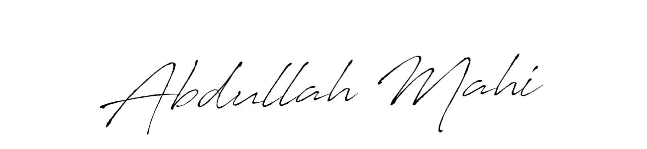 How to make Abdullah Mahi name signature. Use Antro_Vectra style for creating short signs online. This is the latest handwritten sign. Abdullah Mahi signature style 6 images and pictures png