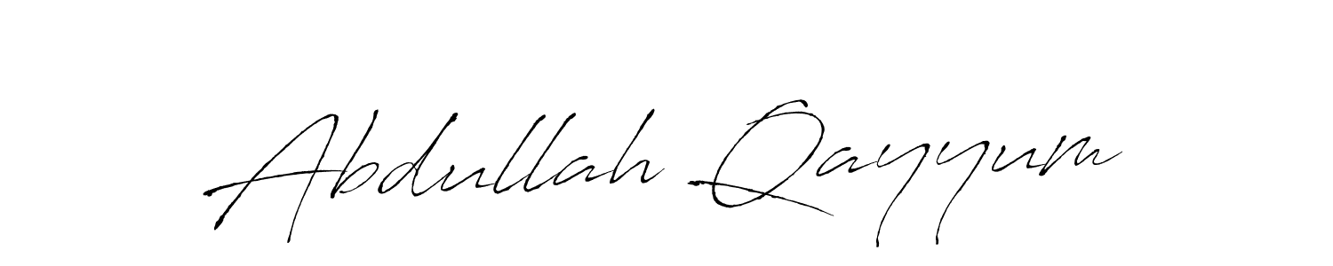 Abdullah Qayyum stylish signature style. Best Handwritten Sign (Antro_Vectra) for my name. Handwritten Signature Collection Ideas for my name Abdullah Qayyum. Abdullah Qayyum signature style 6 images and pictures png