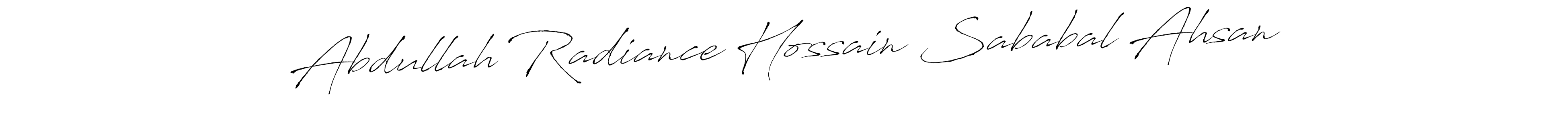 Design your own signature with our free online signature maker. With this signature software, you can create a handwritten (Antro_Vectra) signature for name Abdullah Radiance Hossain Sababal Ahsan. Abdullah Radiance Hossain Sababal Ahsan signature style 6 images and pictures png
