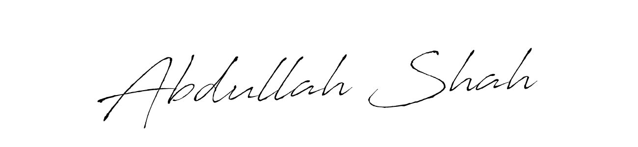 Make a beautiful signature design for name Abdullah Shah. With this signature (Antro_Vectra) style, you can create a handwritten signature for free. Abdullah Shah signature style 6 images and pictures png