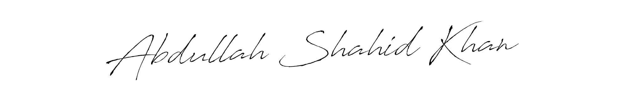 Design your own signature with our free online signature maker. With this signature software, you can create a handwritten (Antro_Vectra) signature for name Abdullah Shahid Khan. Abdullah Shahid Khan signature style 6 images and pictures png