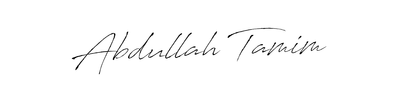 How to make Abdullah Tamim name signature. Use Antro_Vectra style for creating short signs online. This is the latest handwritten sign. Abdullah Tamim signature style 6 images and pictures png